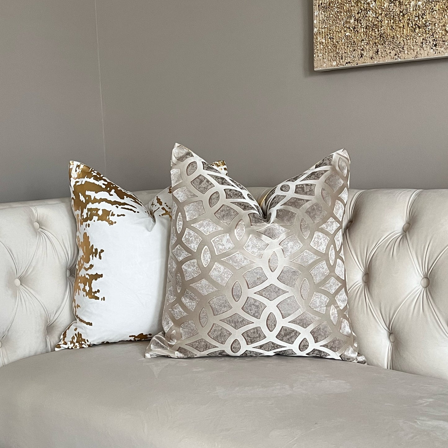 Champagne pillow cover