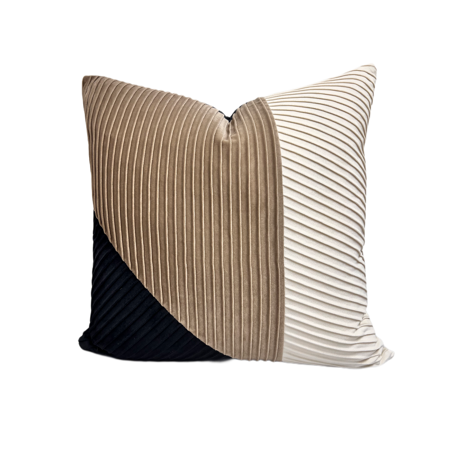 pillow cover black and beige